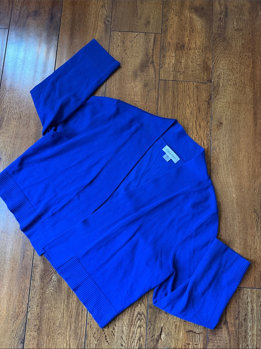 Calvin Klein Royal Blue Open-Front Women's Cardigan